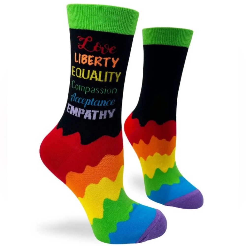 •Stride with Pride• Empowerment Statement Coloful Socks